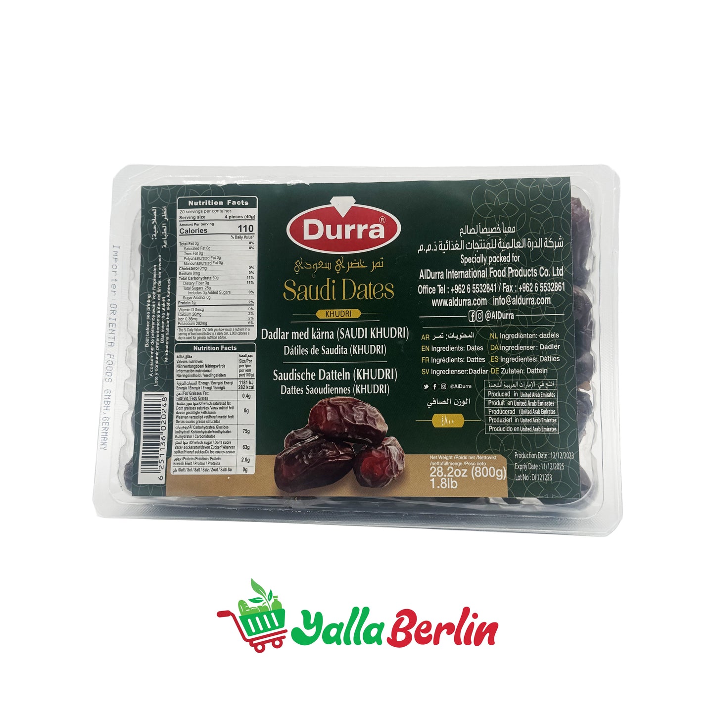 DURRA SAUDISCHE DATTELN (KHUDRI) (800 Gr)