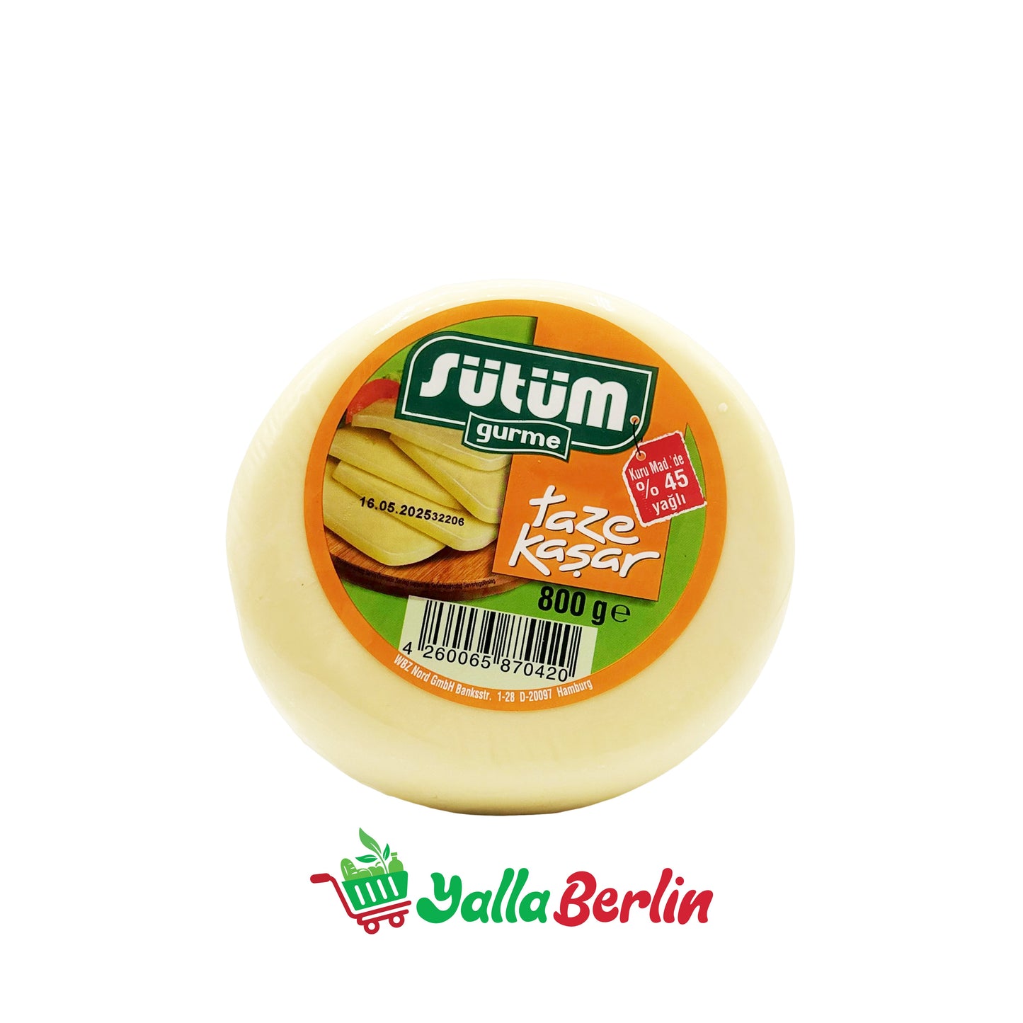 SÜTÜM KASHKAVAL-KÄSE 45% FETT (800 Gr)