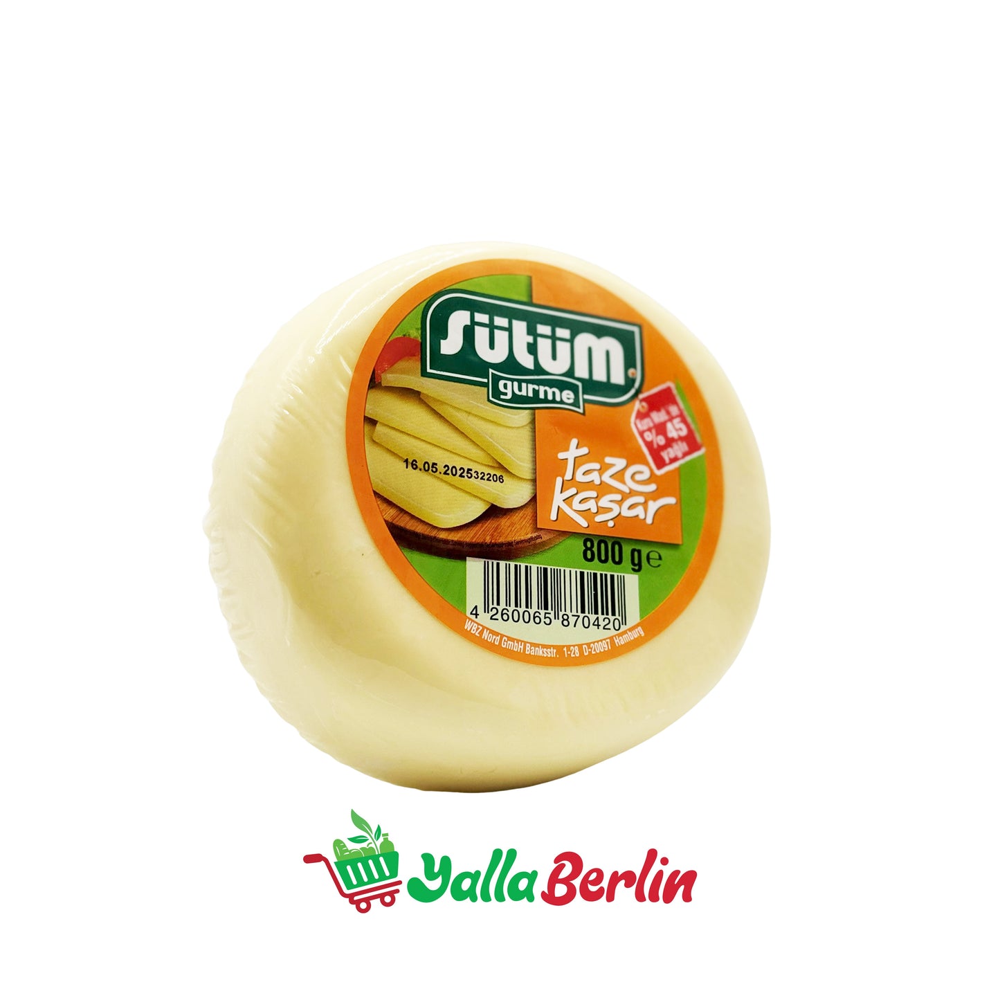 SÜTÜM KASHKAVAL-KÄSE 45% FETT (800 Gr)