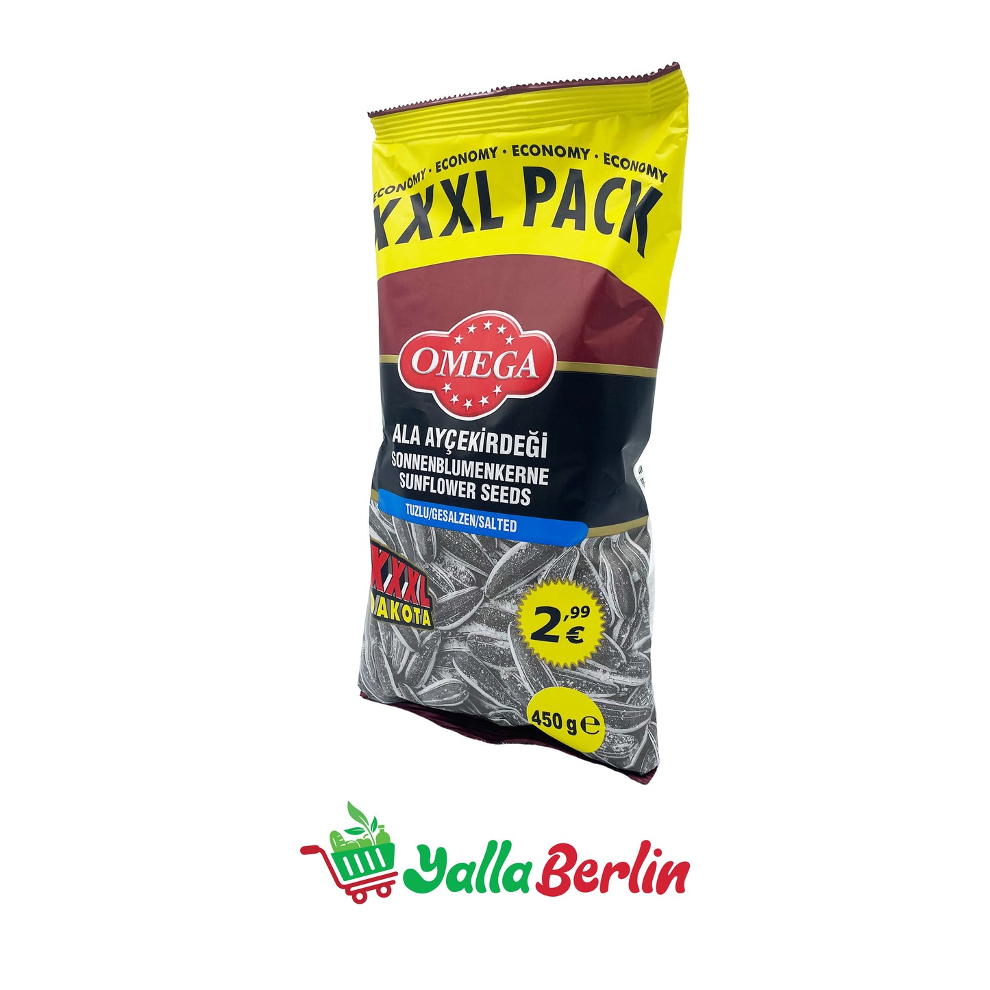 OMEGA SONNENBLUMENKERNE EXTRA SALZ 450 Gr.