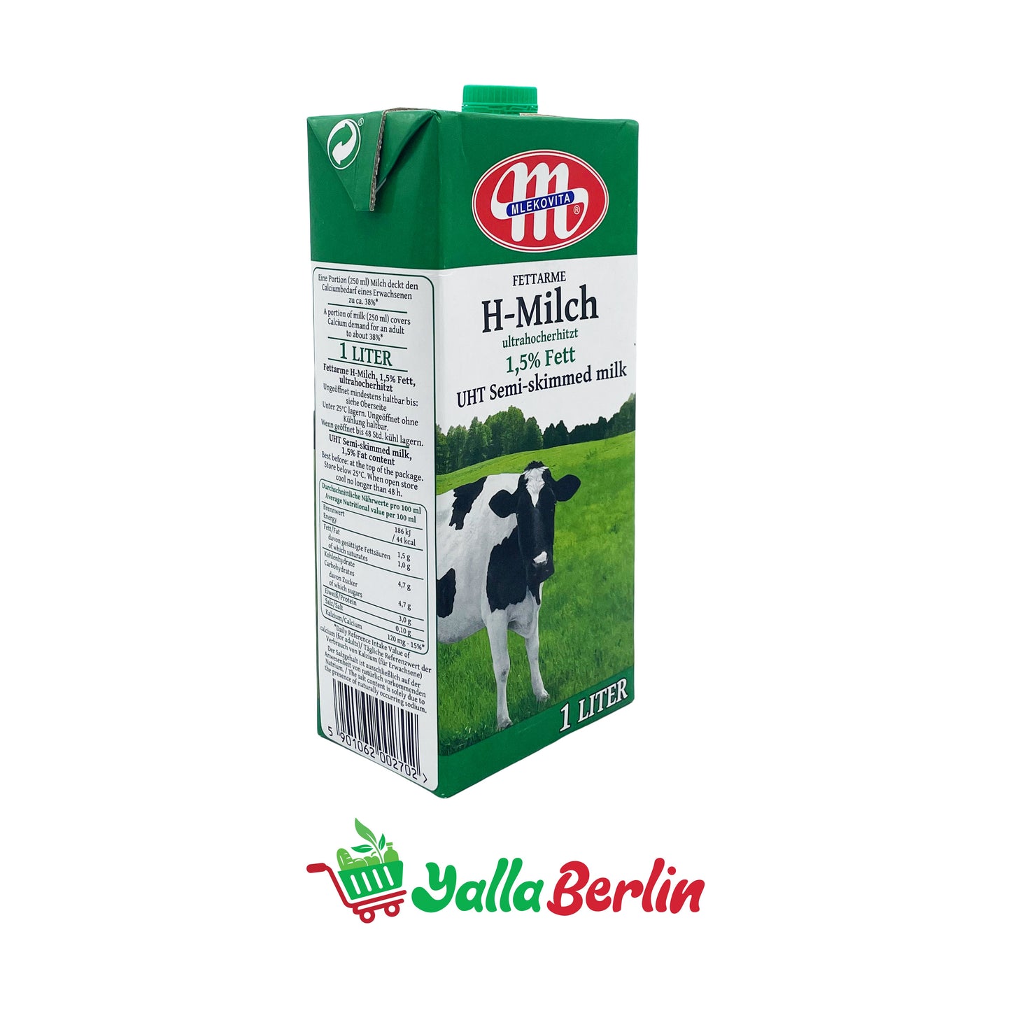 MLEKOVITA H-MILCH 1,5% FETT 1000 ml