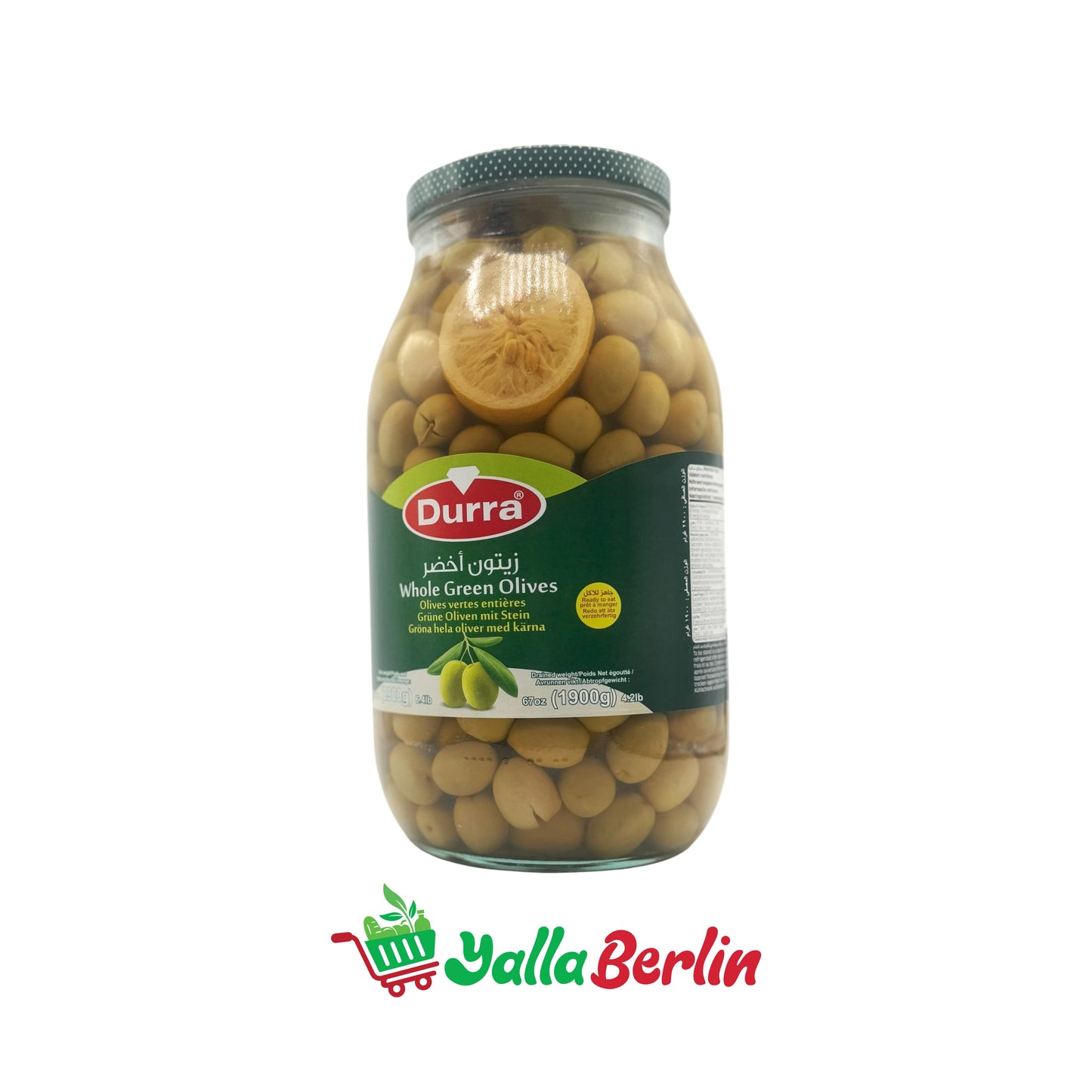 DURRA GREEN OLIVES (1900 Gr)