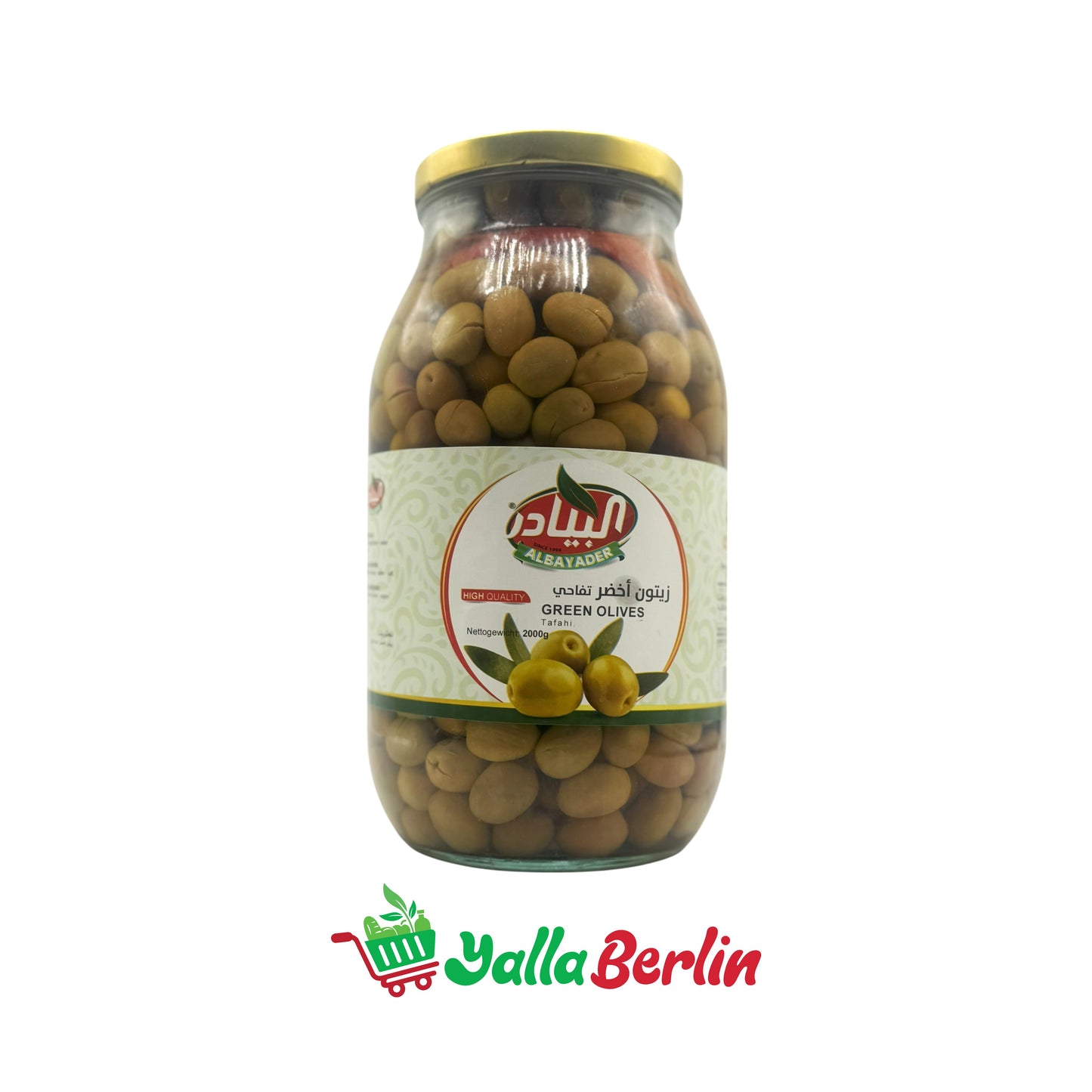 ALBAYADER GREEN OLIVES TEPHAHI (2000 gr)