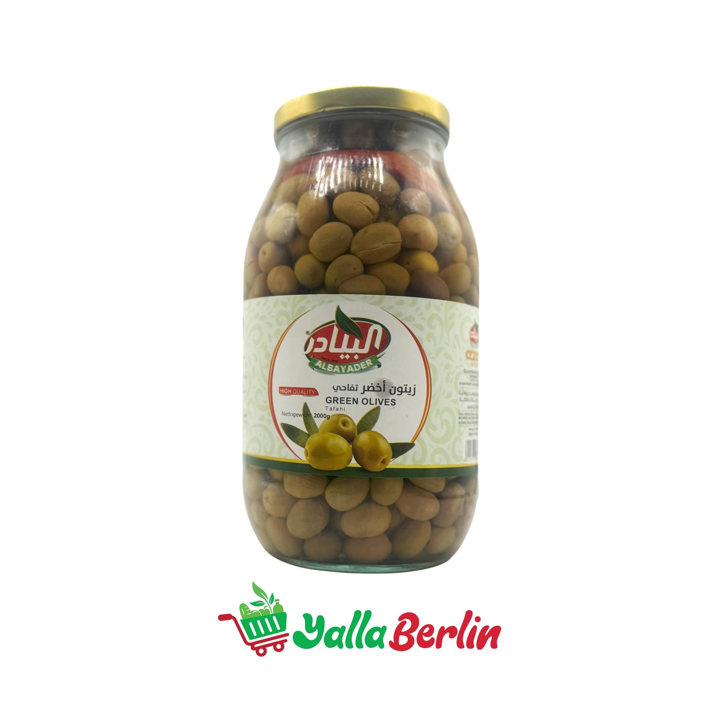 ALBAYADER GREEN OLIVES TEPHAHI (2000 gr)