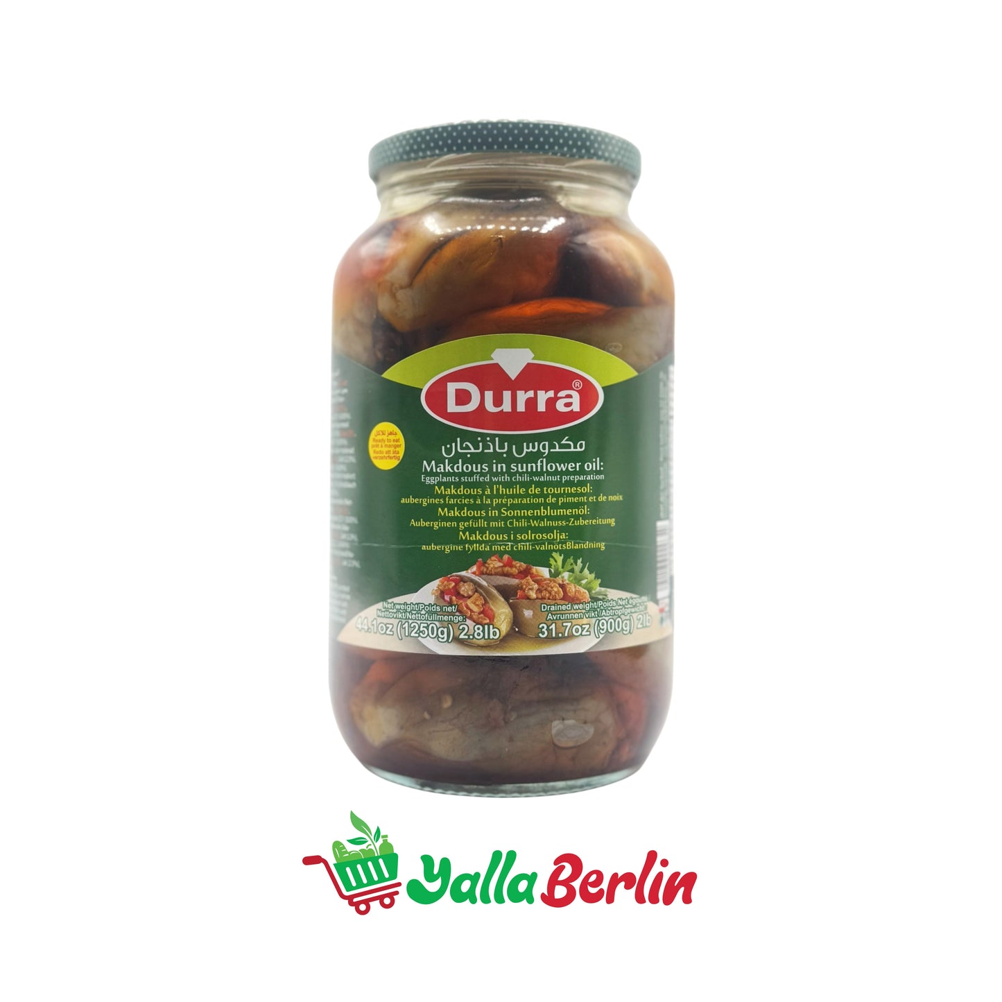 DURRA MAKDOUS IN SONNENBLUMENÖL (900 Gr)