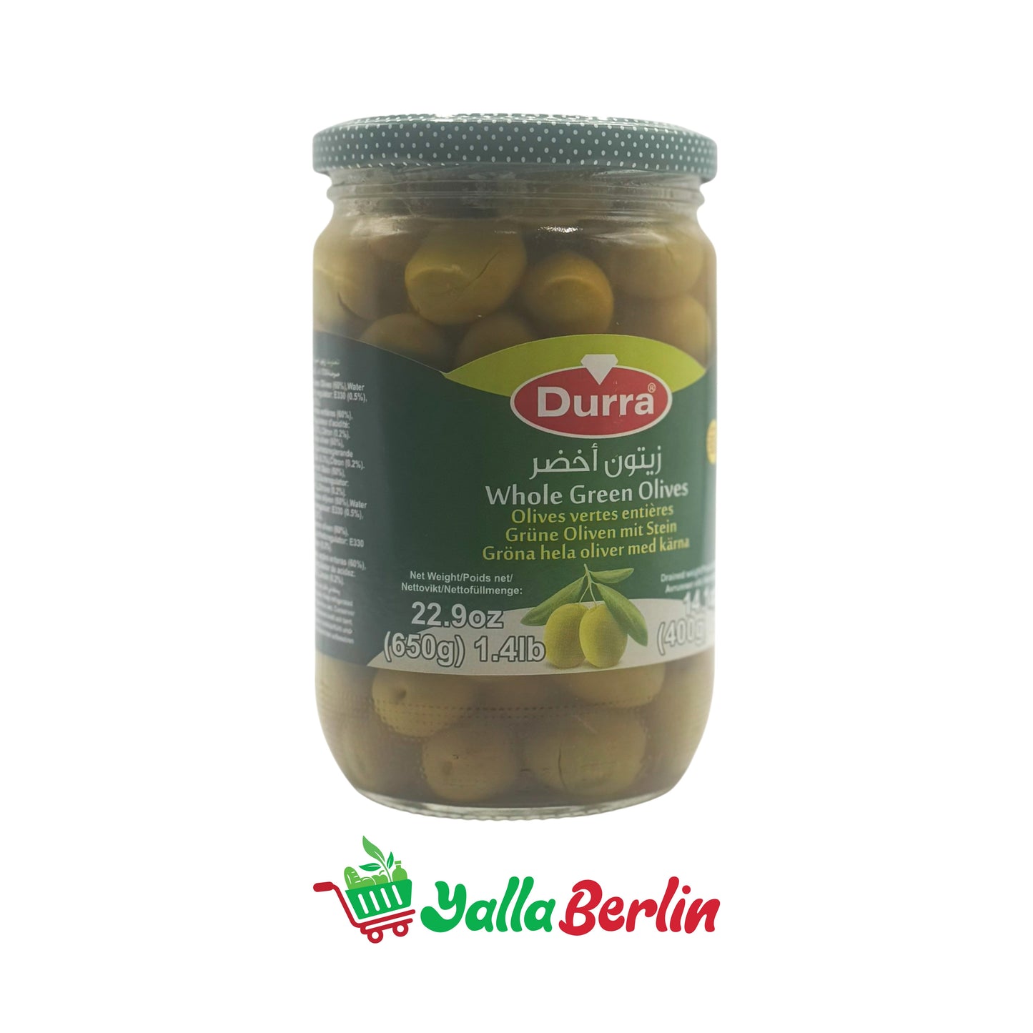 DURRA GRÜNE OLIVEN (400 Gr)