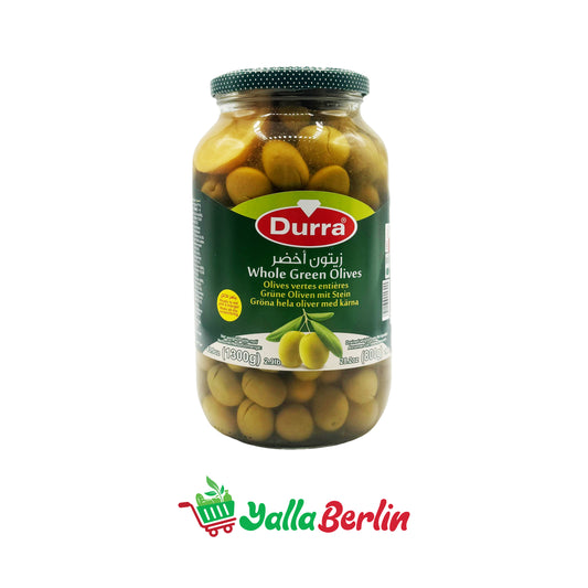 DURRA GRÜNE OLIVEN MIT STEIN 800 Gr Netto