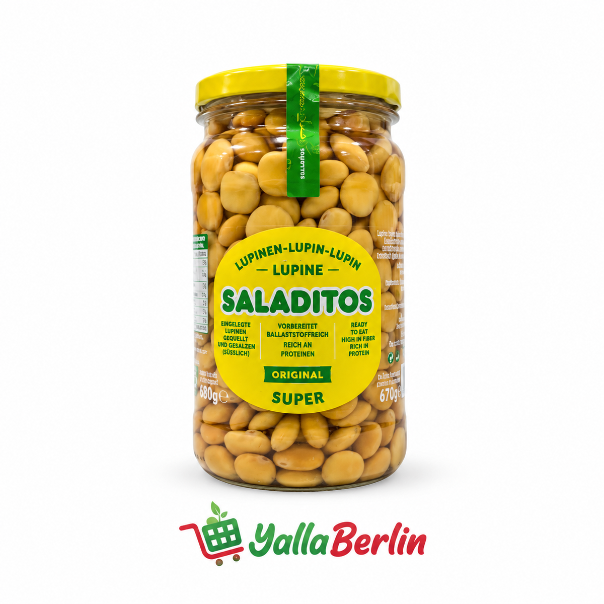 SALADITOS gekochte Lupinen Plastidose 1300g