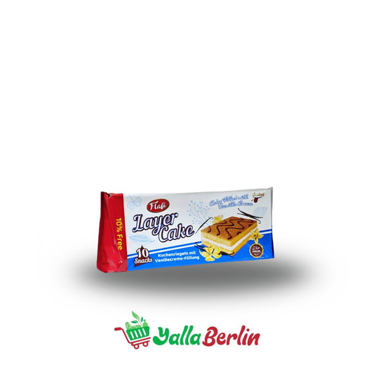 Flafi Schichtkuchen mit Vanillecreme – 10 Snacks