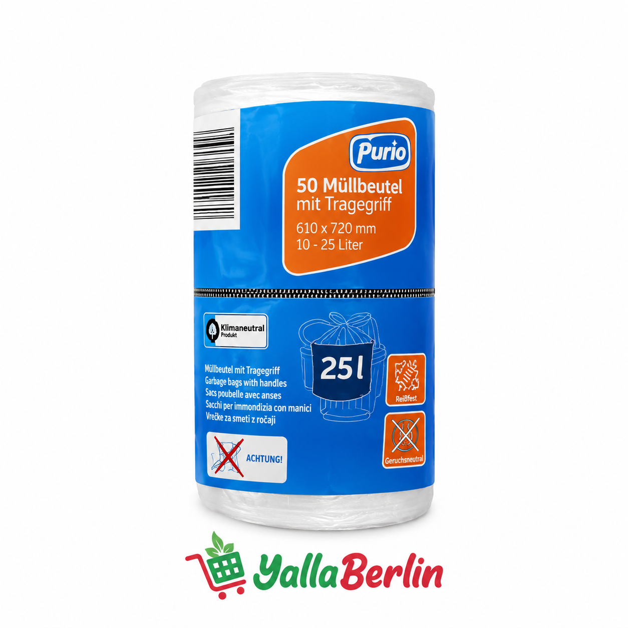Müllbeutel mit Tragegriff 25L