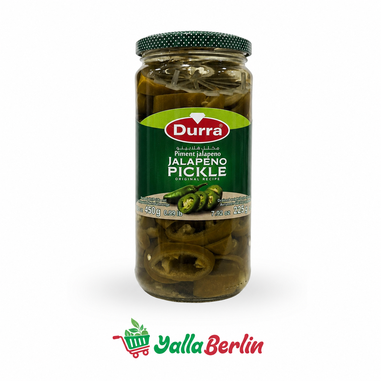 Durra Eingelegte Jalapeño-Scheiben 450gr