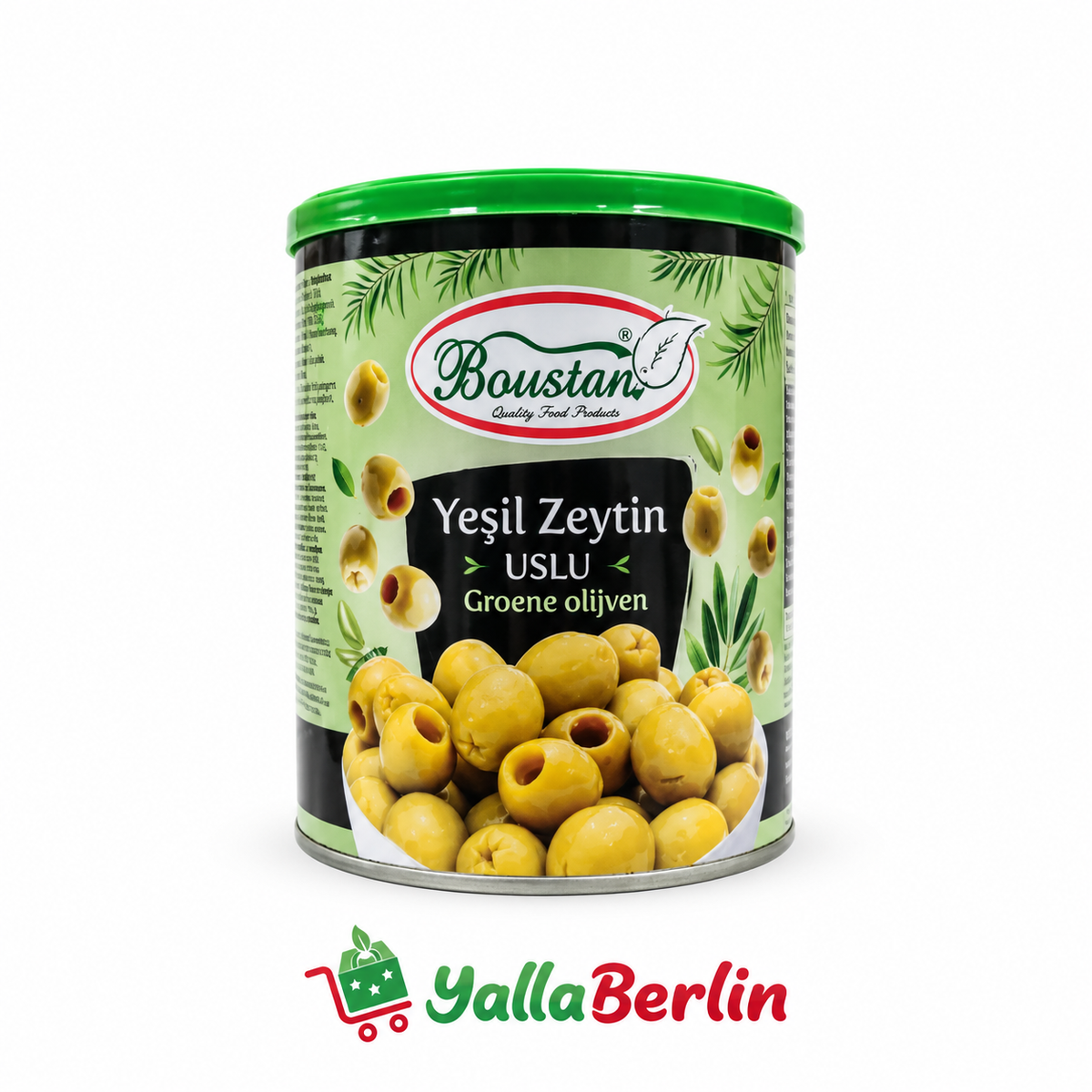 Boustan Grüne Oliven Ohne Stein 800g