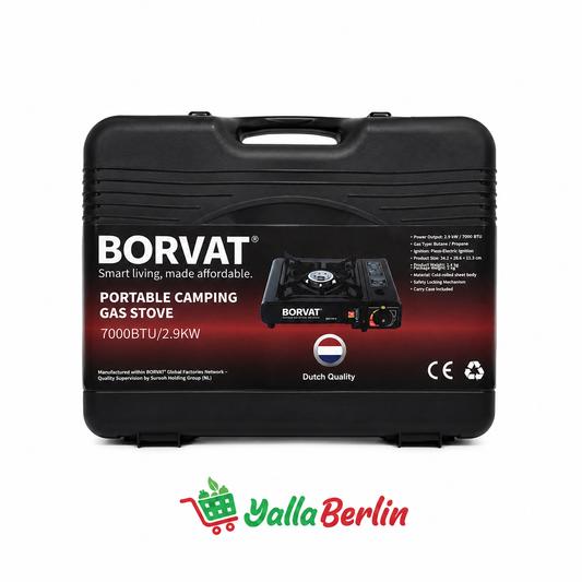 BORVAT Gaskocher 2,9 kW mit Transportkoffer