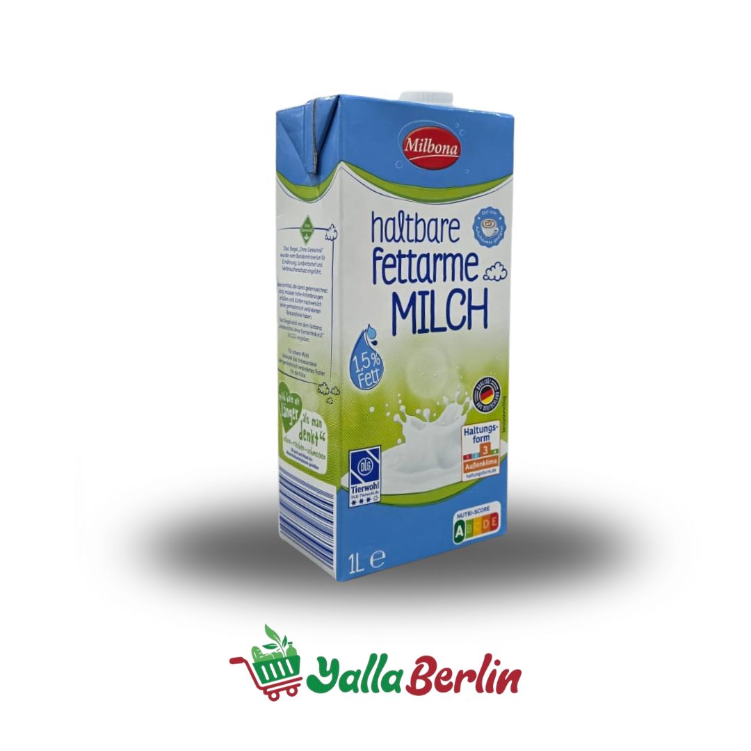 Milbona Haltbare Fettarme Milch 1,5% Fett