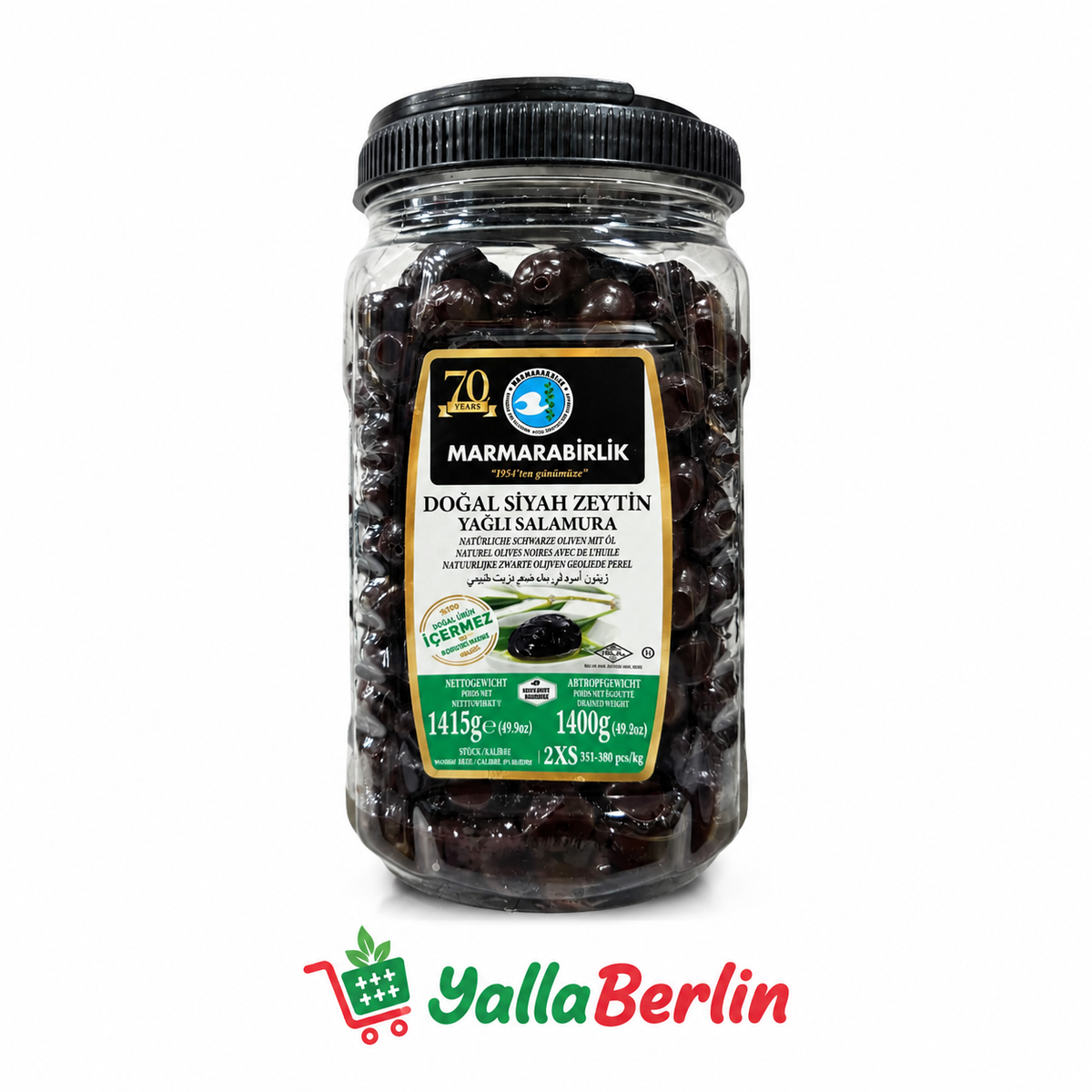 Marmarabirlik (ELIT) SCHWARZE Oliven 1400g