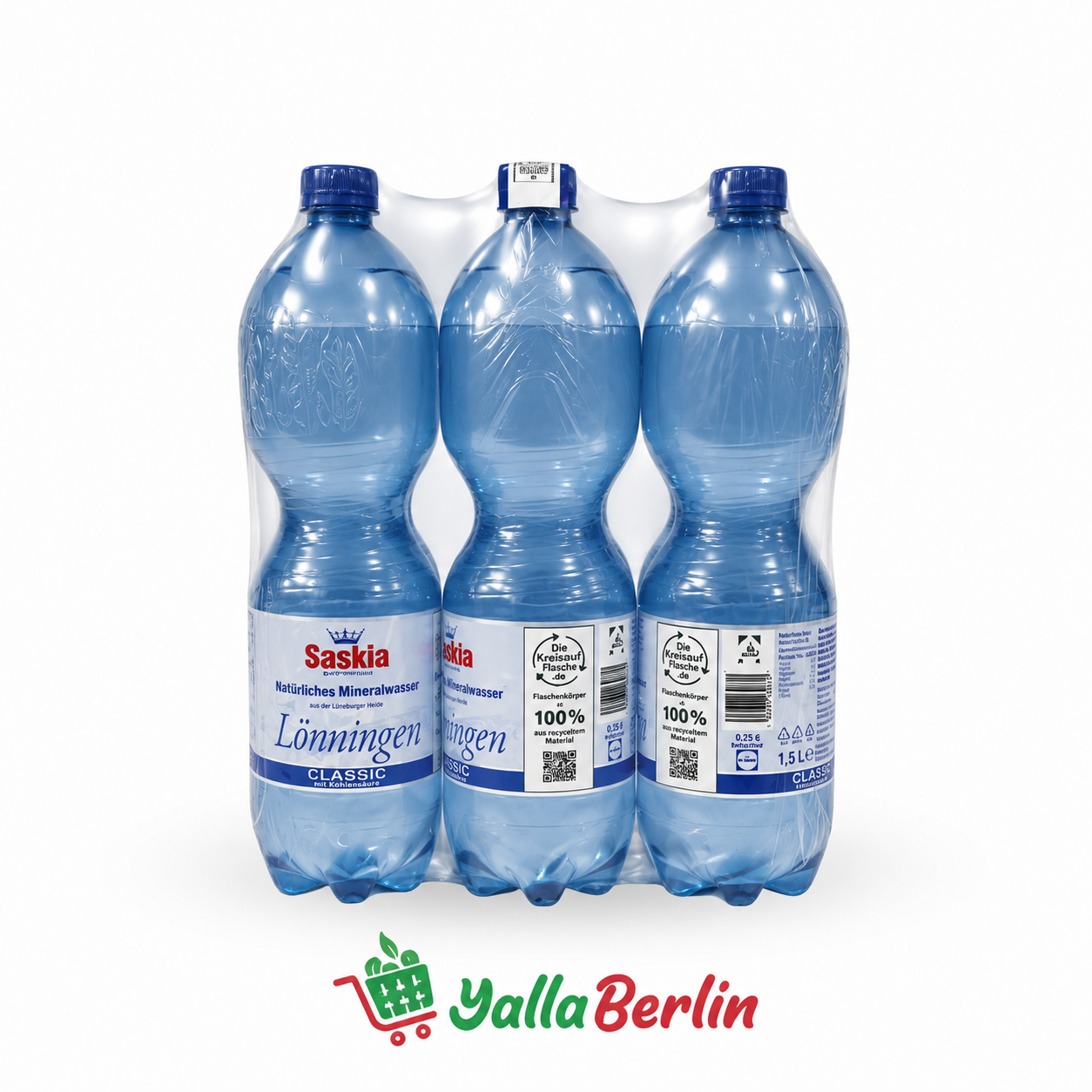 Saskia Natürliches Mineralwasser  CLASSIC mit Kohlensäure ×6
