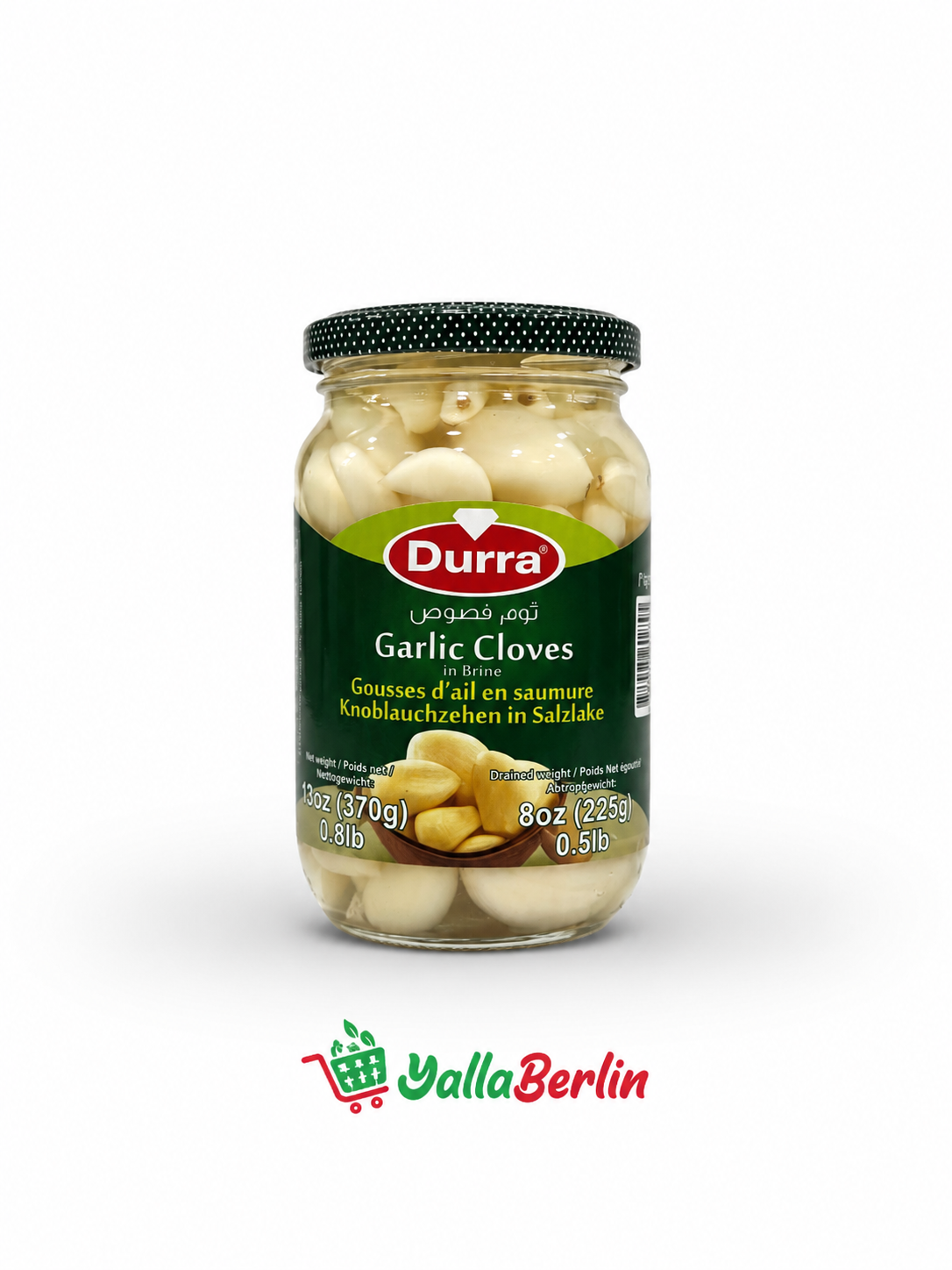 Durra Knoblauchzehen in Salzlake 370g