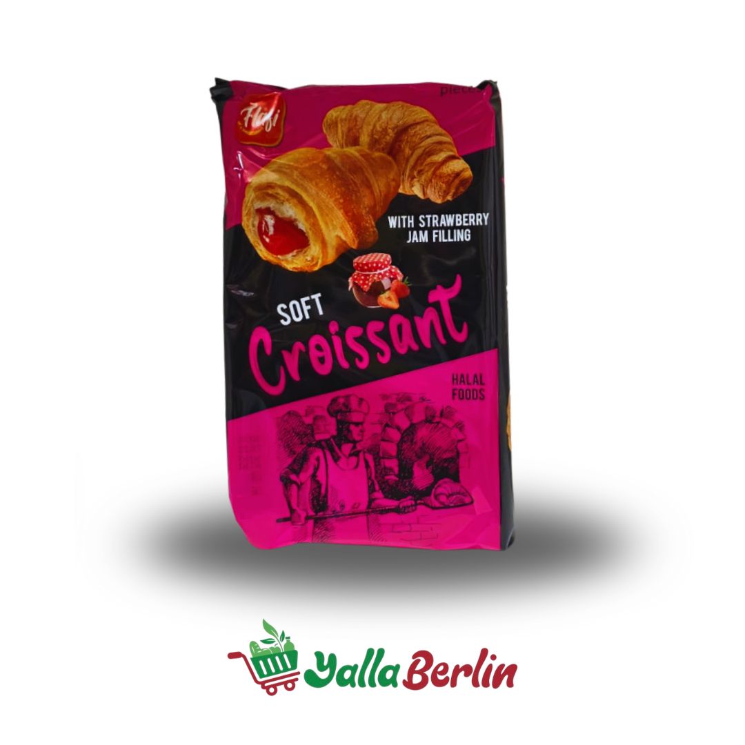 Flafi Soft Croissant mit Erdberencreme-Füllung - 5 Stück