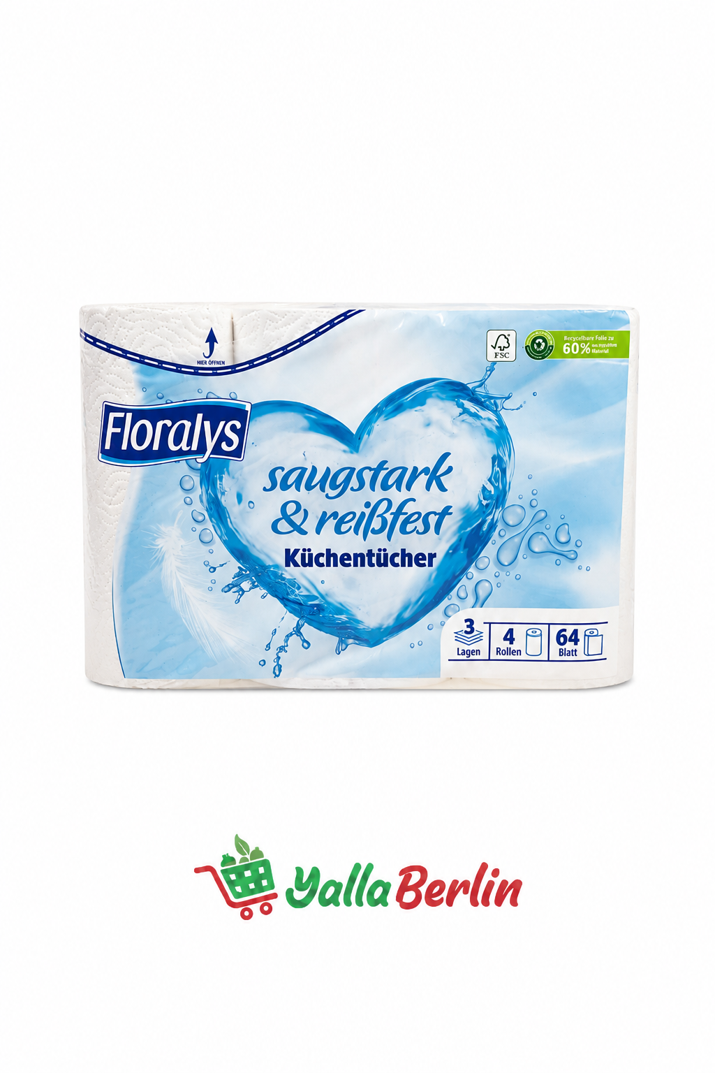 Floralys Küchentücher (4 rollen )