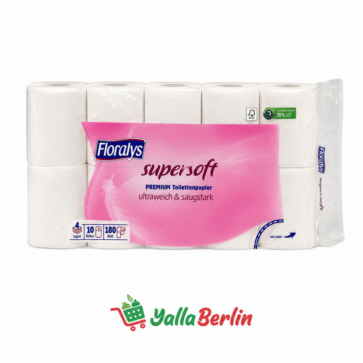 Toilettenpap.4-lagig (10 rollen)