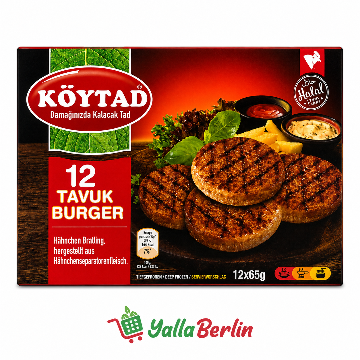 KÖYTAD TAVUK BURGER12×65gr