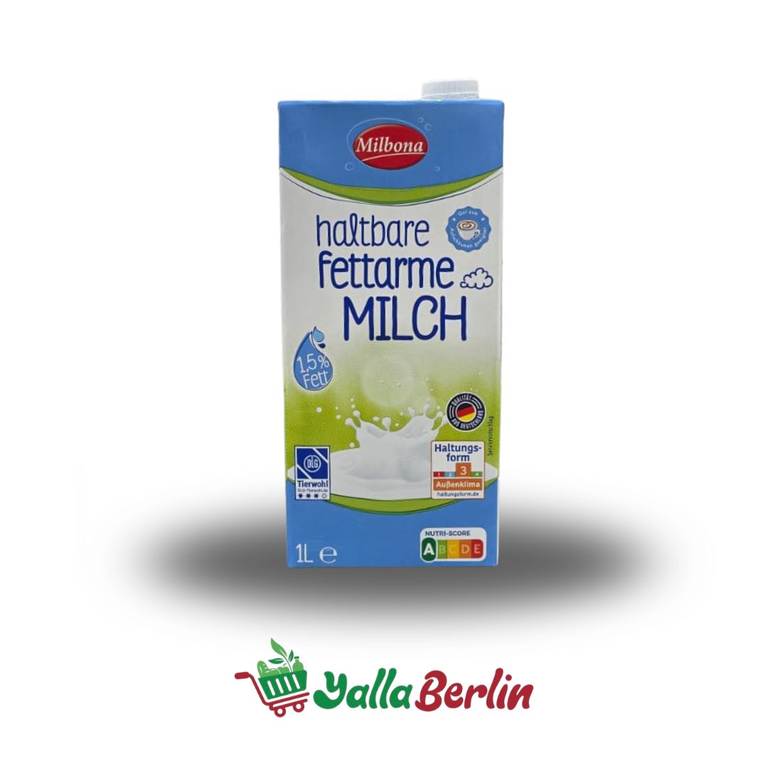 Milbona Haltbare Fettarme Milch 1,5% Fett