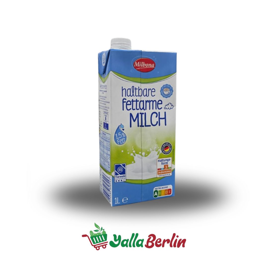 Milbona Haltbare Fettarme Milch 1,5% Fett